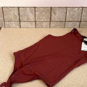 Express Rust Sleeveless Bodysuit